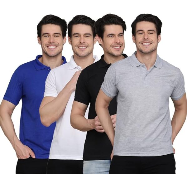 Combo Pack Of 4 - Men's Polo Neck T-Shirts